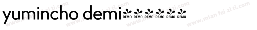 yumincho demi字体转换